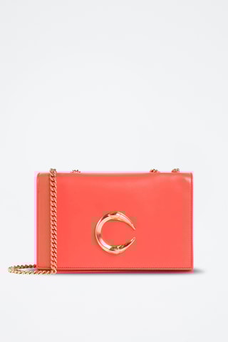 Sac porté épaule en cuir - Rouge - Cavalli Class