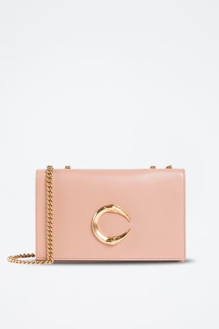 Sac porté épaule en cuir - Beige - Cavalli Class