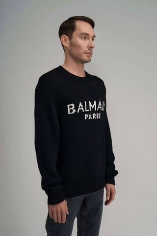 Sweat en laine - Noir - Balmain
