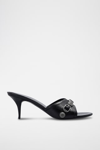 Mules à talons en cuir - Noir - Balenciaga