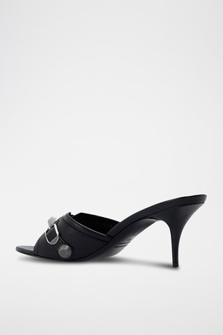 Mules à talons en cuir - Noir - Balenciaga