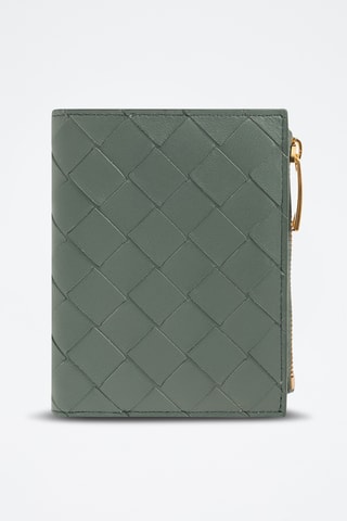 Portefeuille en cuir - Gris foncé  - Bottega Veneta