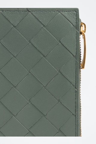 Portefeuille en cuir - Gris foncé  - Bottega Veneta