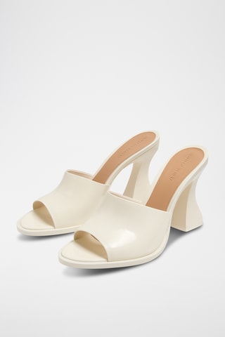 Mules à talons en cuir - Blanc - Bottega Veneta