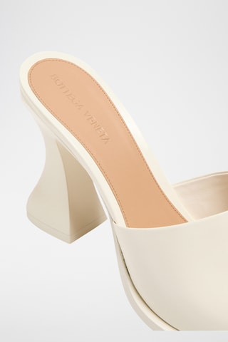 Mules à talons en cuir - Blanc - Bottega Veneta