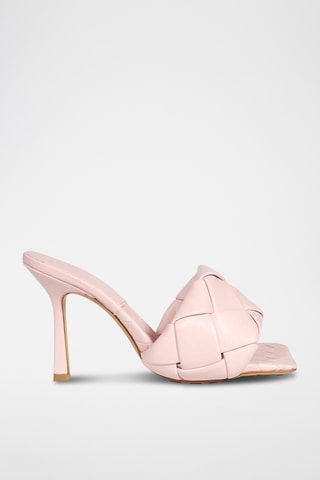 Mules à talons en cuir - Rose - Bottega Veneta