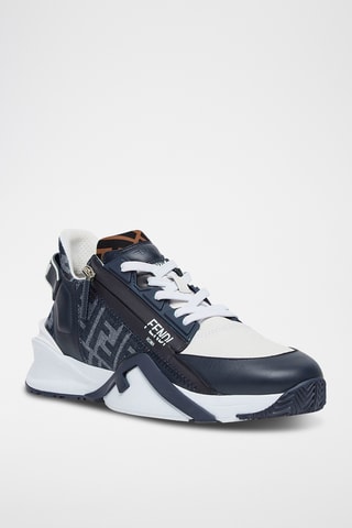 Baskets en cuir - Bleu nuit - Fendi