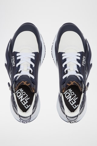 Baskets en cuir - Bleu nuit - Fendi