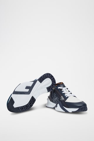 Baskets en cuir - Bleu nuit - Fendi