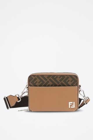 Sac bandoulière en cuir - Marron - Fendi