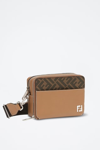 Sac bandoulière en cuir - Marron - Fendi