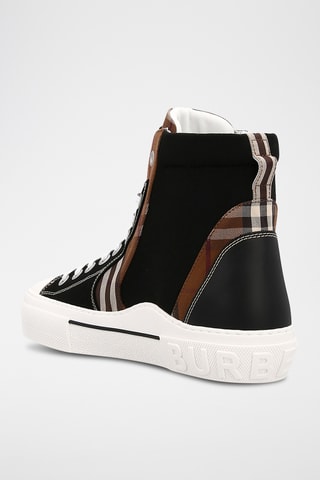 Baskets montantes en cuir - Noir - Burberry