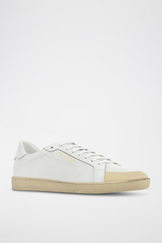 Baskets en cuir SL-39 Low Top Aged - Blanc