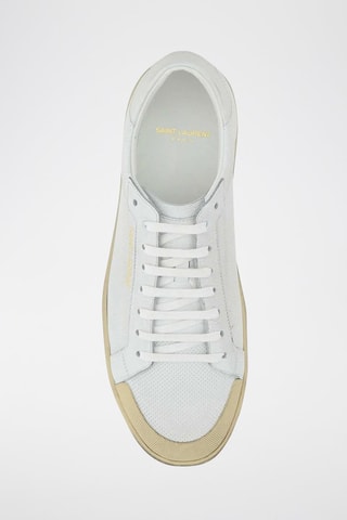 Baskets en cuir SL-39 Low Top Aged - Blanc