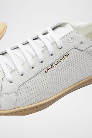 Baskets en cuir SL-39 Low Top Aged - Blanc