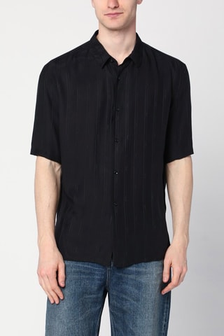 Chemise en soie Short Sleeve - Noir