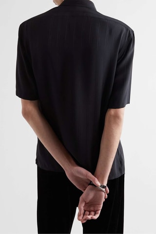 Chemise en soie Short Sleeve - Noir