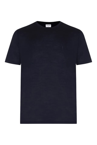 T-shirt en laine YSL Logo - Indigo