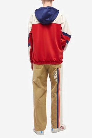 Sweat à capuche - Rouge et ivoire - Gucci