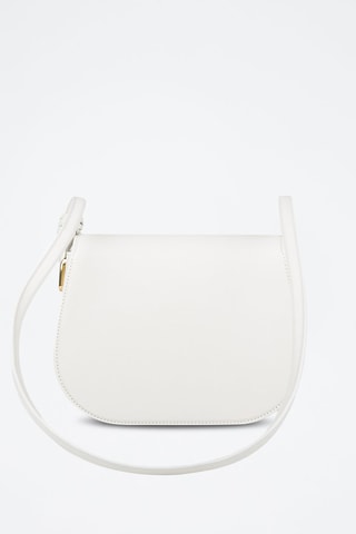 Sac bandoulière en cuir de veau - Blanc et doré - Bottega Veneta