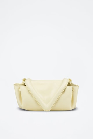 Sac bandoulière en cuir d'agneau - Crème et argenté - Bottega Veneta