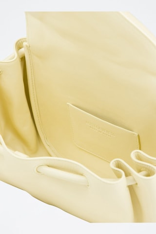 Sac bandoulière en cuir d'agneau - Crème et argenté - Bottega Veneta