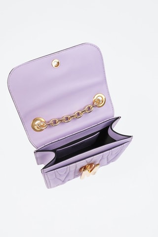 Sac bandoulière en cuir de mouton - Lilas - Moschino