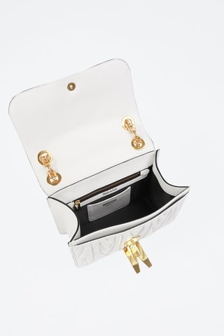 Sac bandoulière en cuir de mouton - Blanc - Moschino