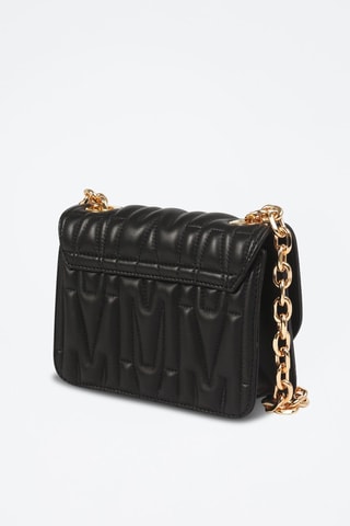 Sac bandoulière en cuir de mouton - Noir - Moschino