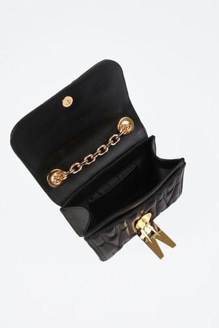 Sac bandoulière en cuir de mouton - Noir - Moschino