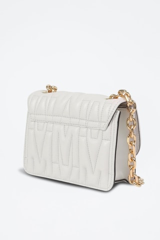 Sac bandoulière en cuir de mouton - Blanc - Moschino