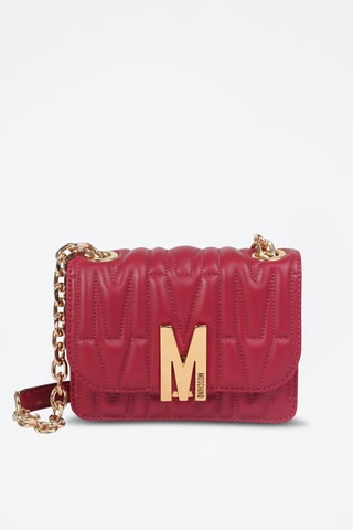 Sac bandoulière en cuir de mouton - Bordeaux - Moschino