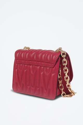 Sac bandoulière en cuir de mouton - Bordeaux - Moschino