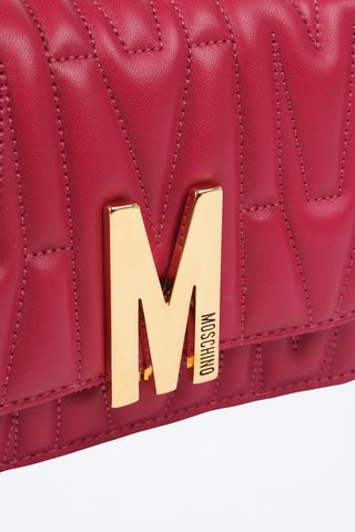Sac bandoulière en cuir de mouton - Bordeaux - Moschino