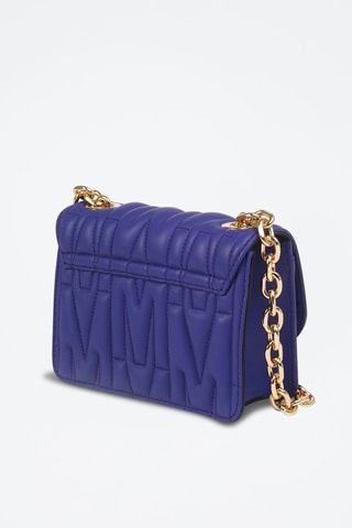 Sac bandoulière en cuir de mouton - Bleu marine - Moschino