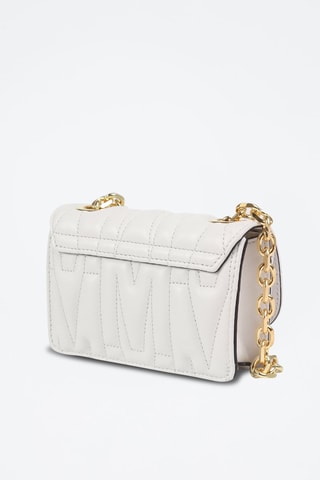 Sac bandoulière en cuir de mouton - Blanc - Moschino