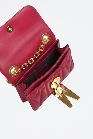 Sac bandoulière en cuir de mouton - Bordeaux - Moschino