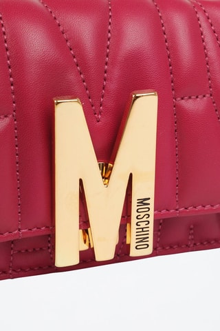 Sac bandoulière en cuir de mouton - Bordeaux - Moschino