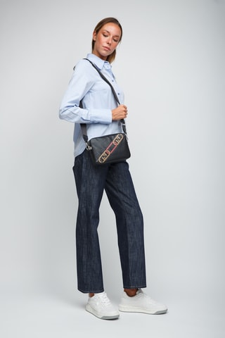 Sac bandoulière en cuir - Noir