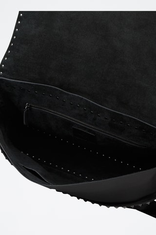 Sac bandoulière en cuir - Noir