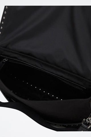 Sac bandoulière en cuir - Noir