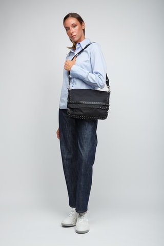 Sac bandoulière en cuir - Noir