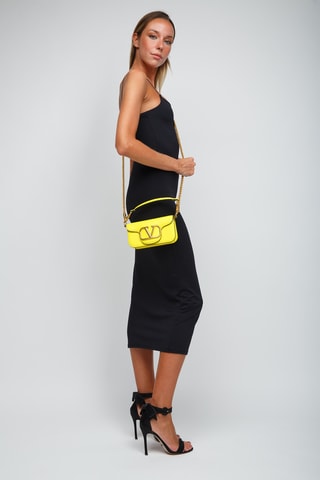 Sac bandoulière en cuir - Jaune