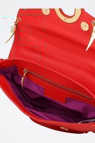 Sac bandoulière en cuir - Rouge