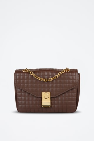 Sac bandoulière en cuir - Marron