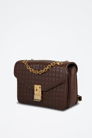 Sac bandoulière en cuir - Marron