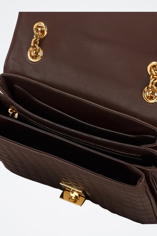 Sac bandoulière en cuir - Marron