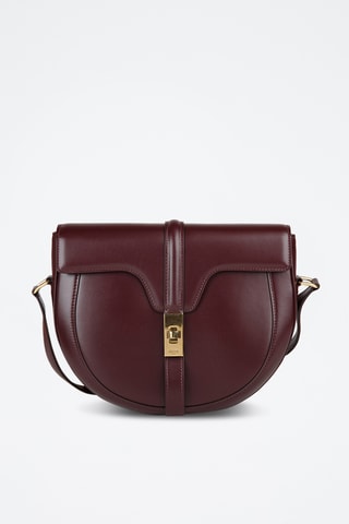 Sac bandoulière en cuir - Bordeaux