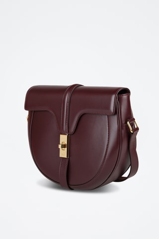 Sac bandoulière en cuir - Bordeaux