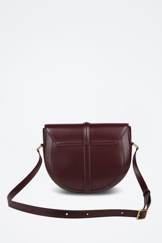 Sac bandoulière en cuir - Bordeaux